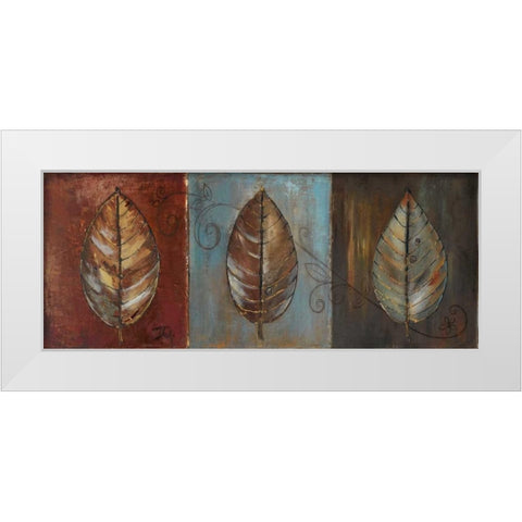 New Leaf Panel I White Modern Wood Framed Art Print by Pinto, Patricia
