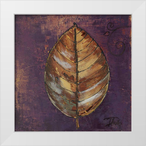 New Leaves I White Modern Wood Framed Art Print by Pinto, Patricia