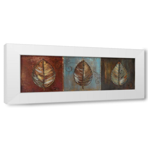New Leaf Panel I White Modern Wood Framed Art Print by Pinto, Patricia