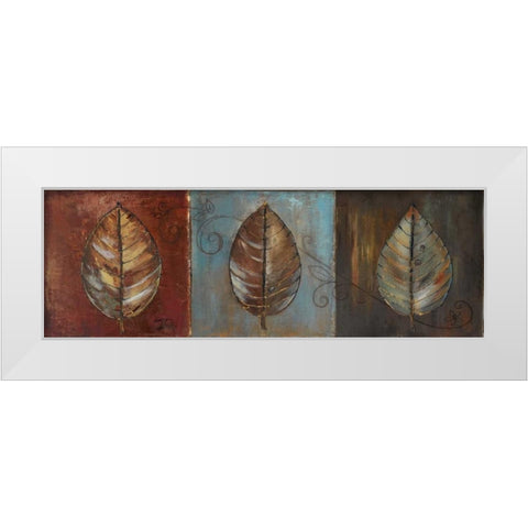 New Leaf Panel I White Modern Wood Framed Art Print by Pinto, Patricia