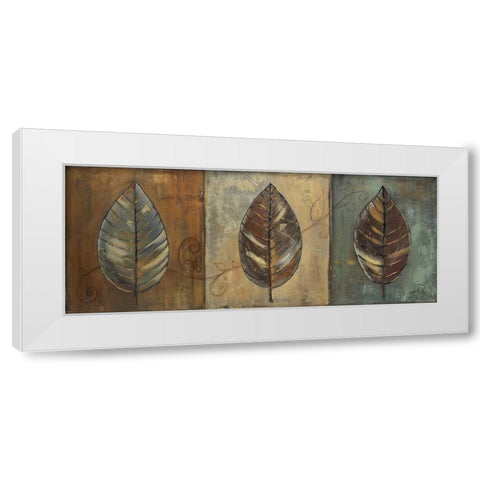 New Leaf Panel II White Modern Wood Framed Art Print by Pinto, Patricia
