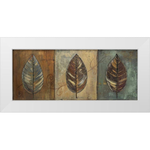 New Leaf Panel II White Modern Wood Framed Art Print by Pinto, Patricia