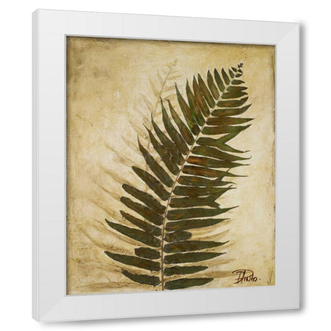 Ferns II White Modern Wood Framed Art Print by Pinto, Patricia