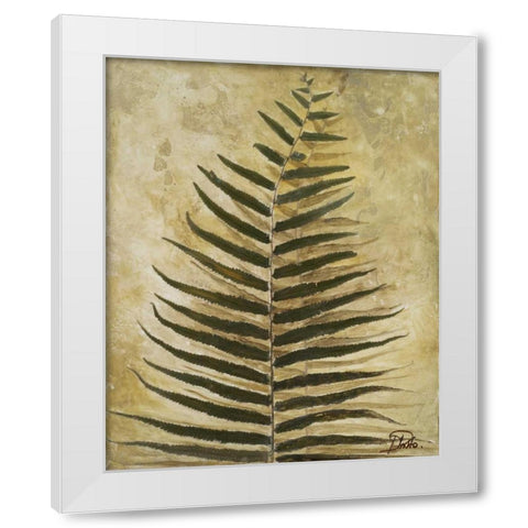 Ferns III White Modern Wood Framed Art Print by Pinto, Patricia