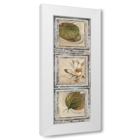 Flowers and Leaves IV White Modern Wood Framed Art Print by Pinto, Patricia