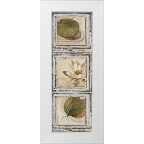 Flowers and Leaves IV White Modern Wood Framed Art Print by Pinto, Patricia