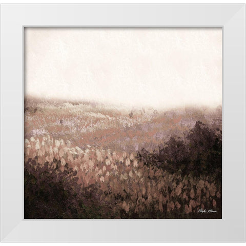 Field Garden Abstract White Modern Wood Framed Art Print by Marcon, Michael