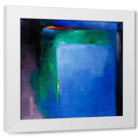 Into Blue I White Modern Wood Framed Art Print by Loreth, Lanie