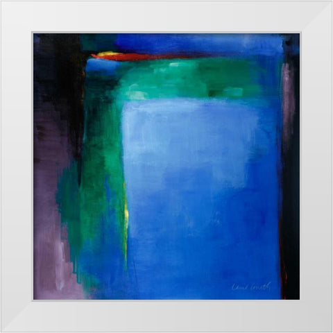 Into Blue I White Modern Wood Framed Art Print by Loreth, Lanie