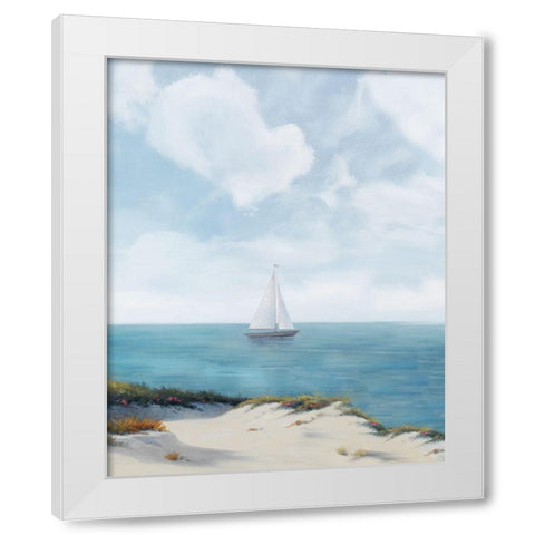 Shoreline Sailing II White Modern Wood Framed Art Print by Rhyan, Vivien