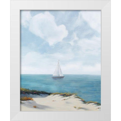 Shoreline Sailing II White Modern Wood Framed Art Print by Rhyan, Vivien