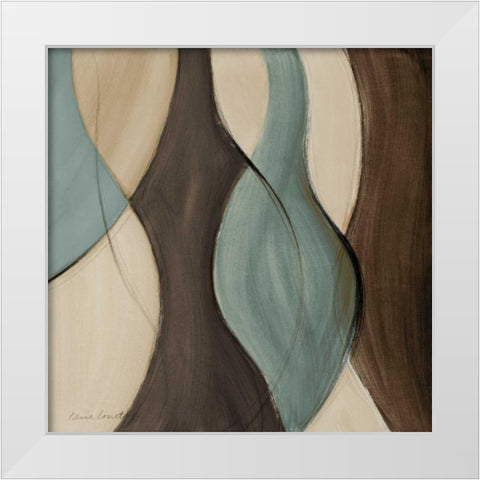 Coalescence in Bleu II White Modern Wood Framed Art Print by Loreth, Lanie