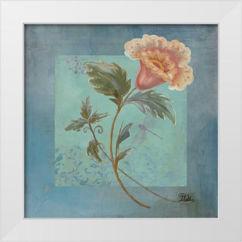 Ornaments in Blue II White Modern Wood Framed Art Print by Pinto, Patricia