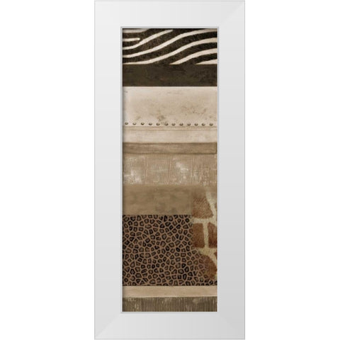 Africa I White Modern Wood Framed Art Print by Pinto, Patricia