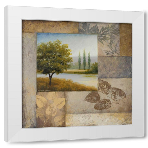 The Edge of August White Modern Wood Framed Art Print by Marcon, Michael