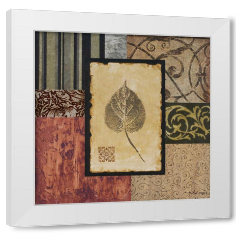 September Leaf White Modern Wood Framed Art Print by Marcon, Michael