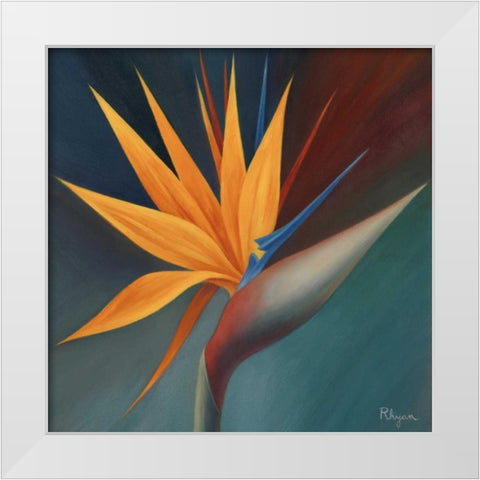 Bird of Paradise I White Modern Wood Framed Art Print by Rhyan, Vivien