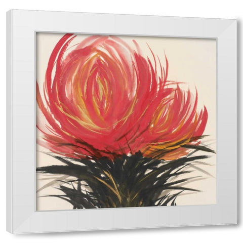 Clover II White Modern Wood Framed Art Print by Urban Pearl Collection, Llc