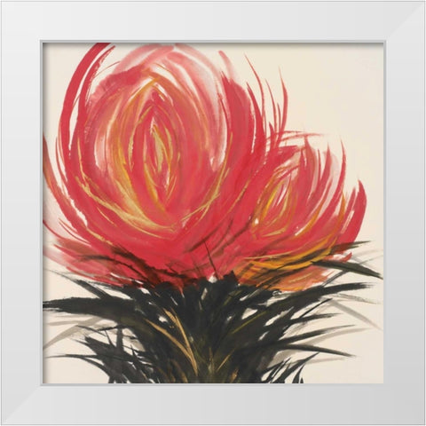 Clover II White Modern Wood Framed Art Print by Urban Pearl Collection, Llc