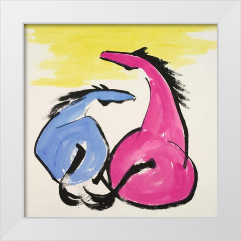 Spirit White Modern Wood Framed Art Print by Urban Pearl Collection, Llc