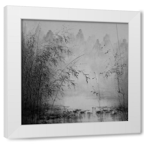 Bamboo River I White Modern Wood Framed Art Print by Urban Pearl Collection, Llc