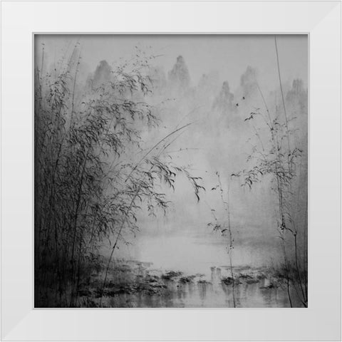 Bamboo River I White Modern Wood Framed Art Print by Urban Pearl Collection, Llc