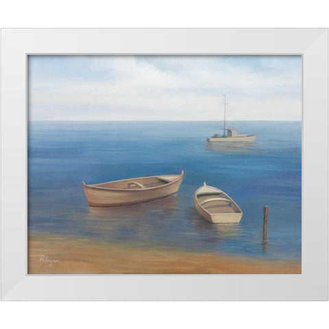 Northern Light White Modern Wood Framed Art Print by Rhyan, Vivien
