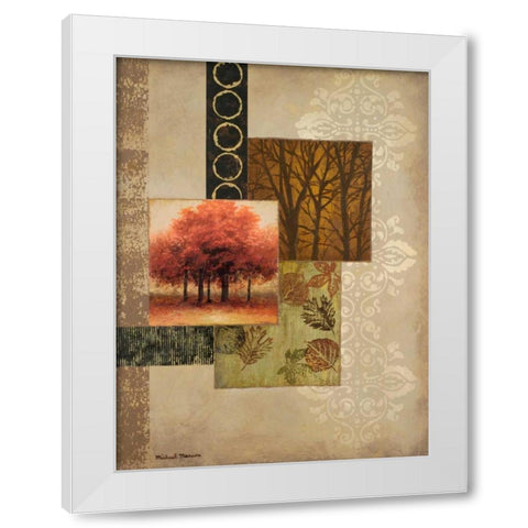 Red Trees White Modern Wood Framed Art Print by Marcon, Michael