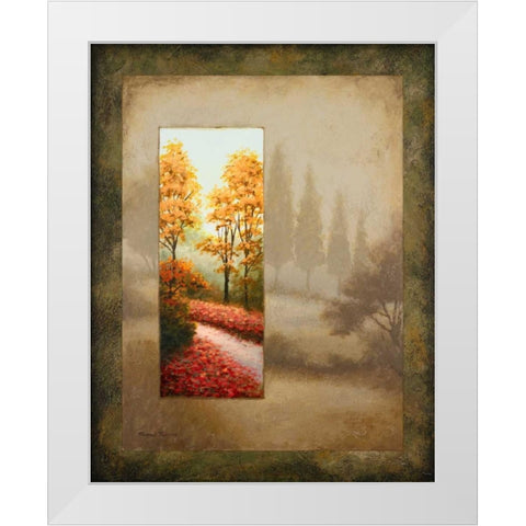 Glimpse I White Modern Wood Framed Art Print by Marcon, Michael