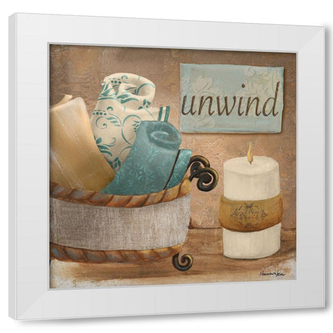Unwind White Modern Wood Framed Art Print by Hakimipour-Ritter