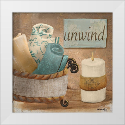 Unwind White Modern Wood Framed Art Print by Hakimipour-Ritter