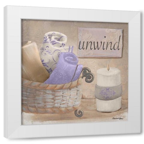 Lavender Bath I White Modern Wood Framed Art Print by Hakimipour-Ritter