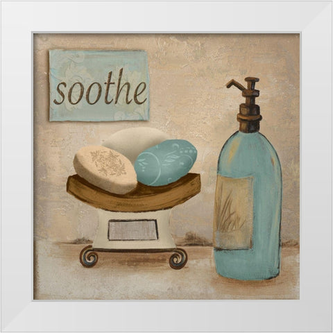Soothe White Modern Wood Framed Art Print by Hakimipour-Ritter