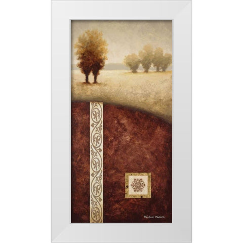 Transitional Landscape I White Modern Wood Framed Art Print by Marcon, Michael