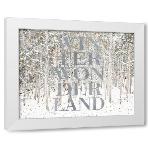 Winter Wonderland White Modern Wood Framed Art Print by Lake, Shelley