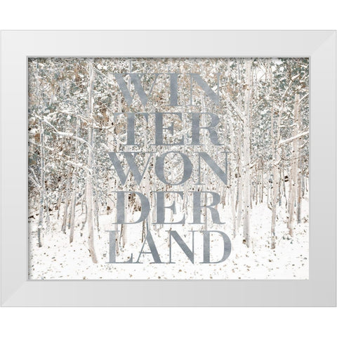 Winter Wonderland White Modern Wood Framed Art Print by Lake, Shelley