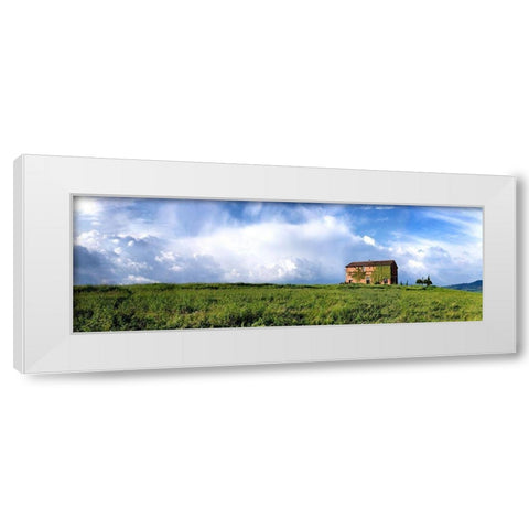 Tuscan Farmhouse White Modern Wood Framed Art Print by Lake, Shelley