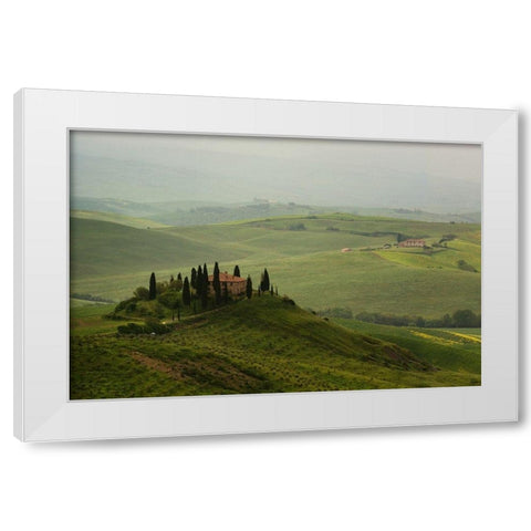 Tuscan Villa White Modern Wood Framed Art Print by Lake, Shelley