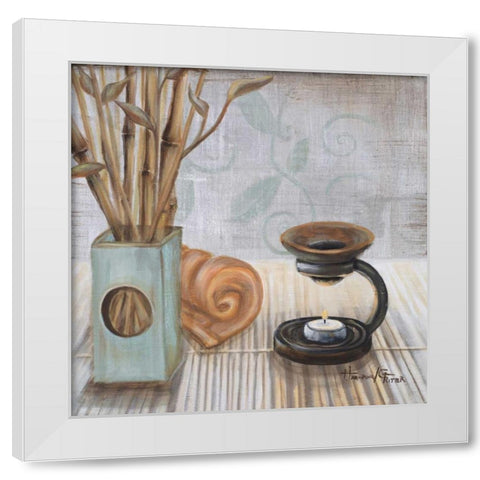 Zen Bath I White Modern Wood Framed Art Print by Hakimipour-Ritter