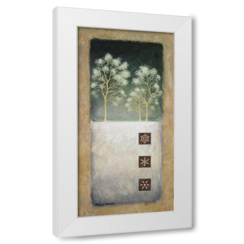January White Modern Wood Framed Art Print by Marcon, Michael