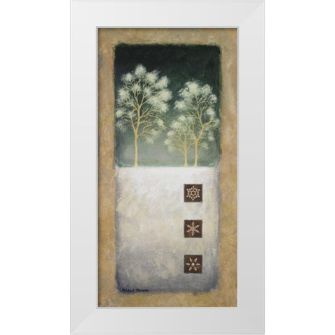 January White Modern Wood Framed Art Print by Marcon, Michael