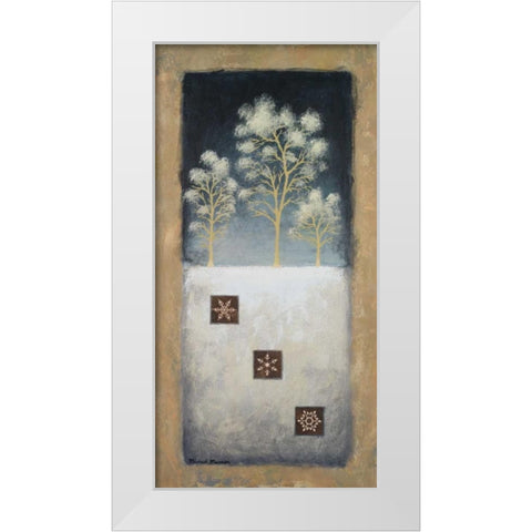 January Night White Modern Wood Framed Art Print by Marcon, Michael