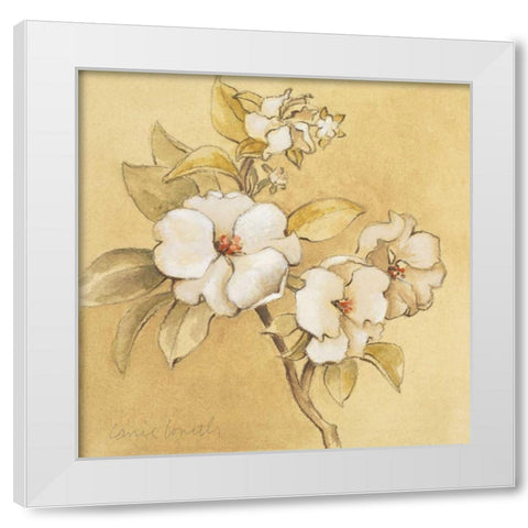 Fragrant Notes I White Modern Wood Framed Art Print by Loreth, Lanie
