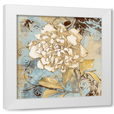 Blue Fragrant Notes II White Modern Wood Framed Art Print by Loreth, Lanie