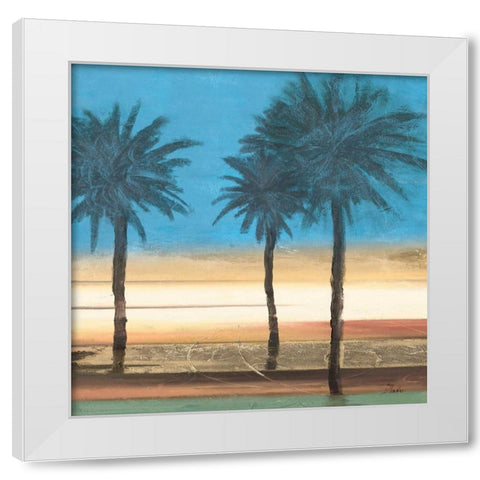 Coastal Palms II White Modern Wood Framed Art Print by Pinto, Patricia