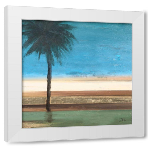 Coastal Palms III White Modern Wood Framed Art Print by Pinto, Patricia