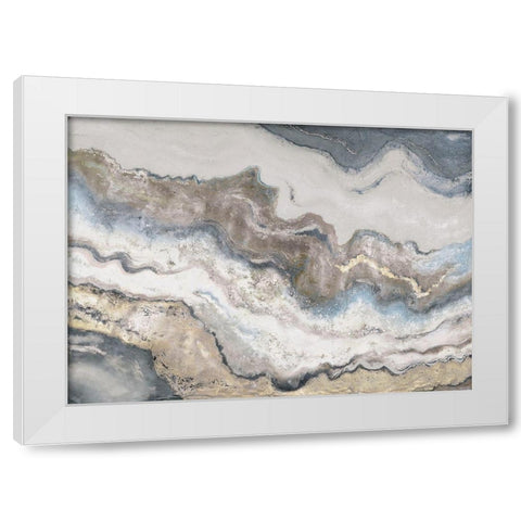Neutral Marble White Modern Wood Framed Art Print by Pinto, Patricia