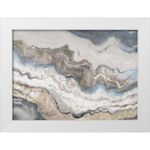 Neutral Marble White Modern Wood Framed Art Print by Pinto, Patricia