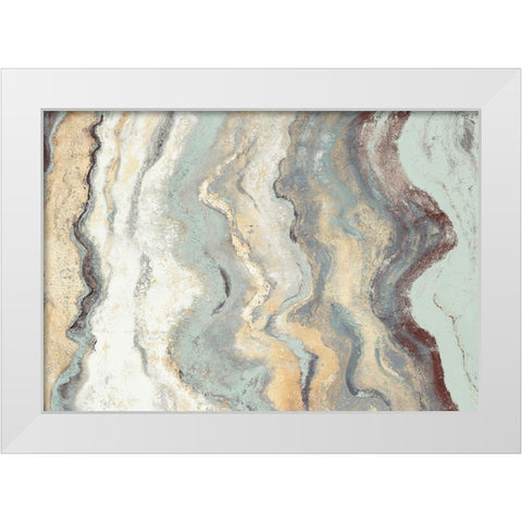 Cool Flow I White Modern Wood Framed Art Print by Pinto, Patricia