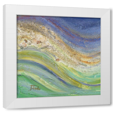 The Sea I White Modern Wood Framed Art Print by Pinto, Patricia